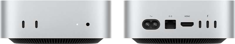 Vorder- und Rückseite von Mac mini (2024).