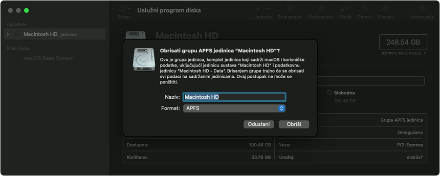 macos-monterey-mod-oporavka-brisanje-podataka-uslužni-program-diska-količina-grupa
