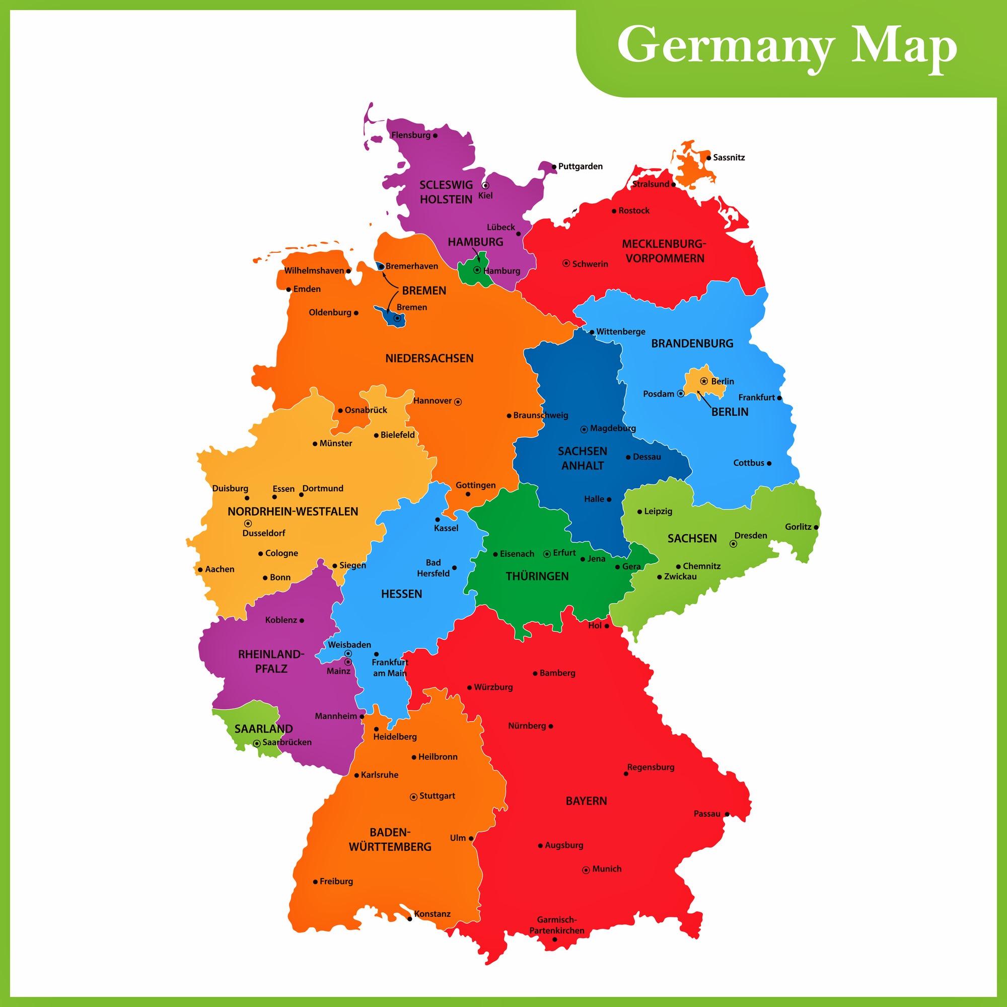 Map Of Countries Around Germany - Best Map of Middle Earth