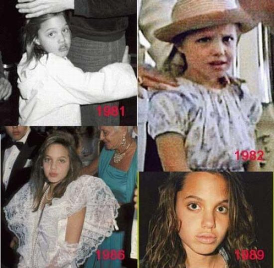 Angelina Jolie: from little girl into a beautiful woman