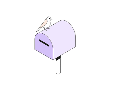 Empty mailbox illustration animation bankapp bird brand branding delight finance financial fintech illustration mail mailbox motion padubs qonto sketch