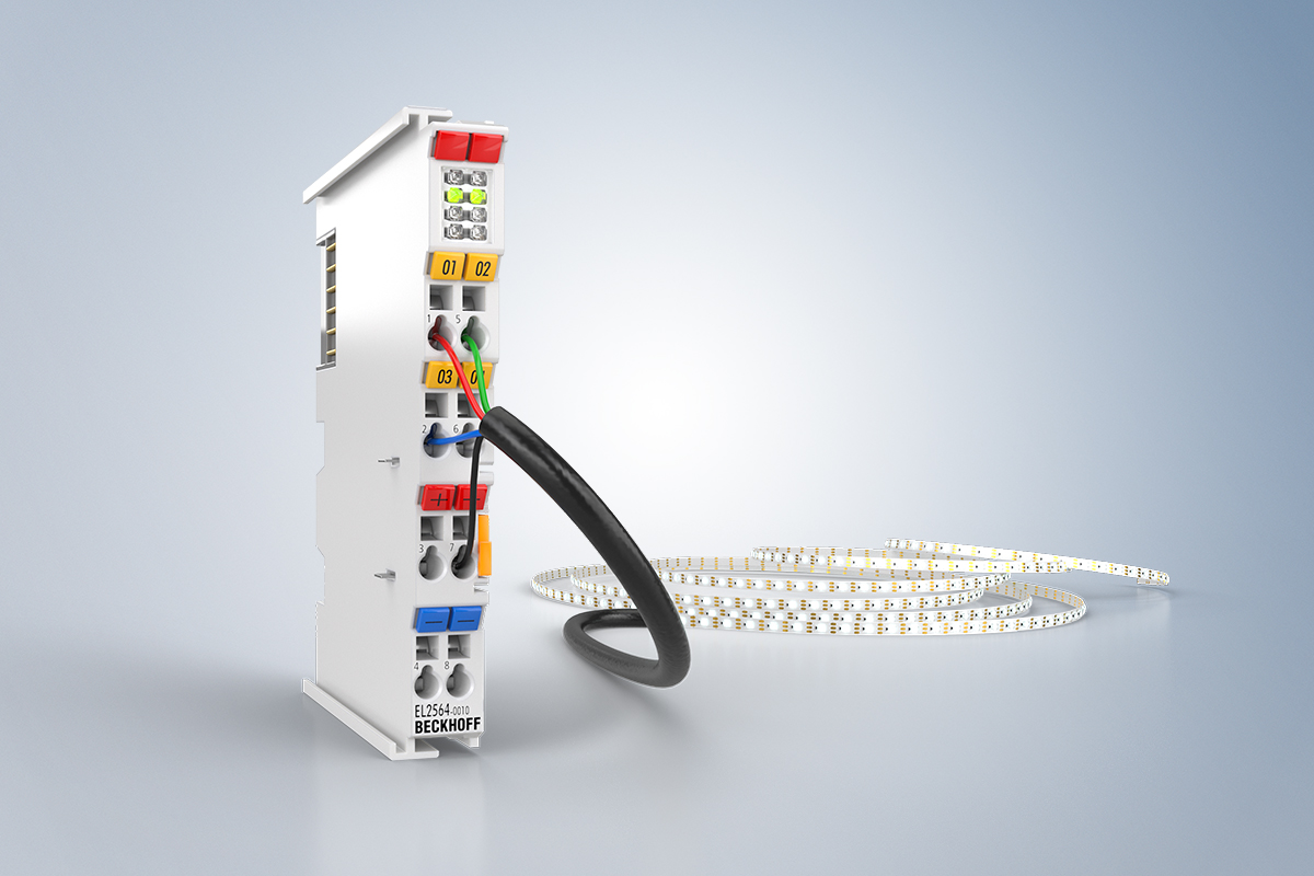 The EL2564 is a simple and flexible controller for multicolor LEDs.