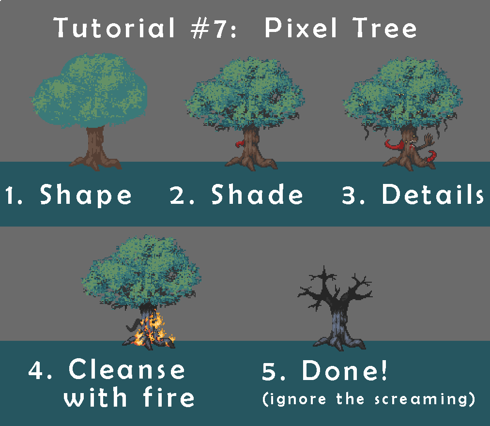 Tree Pixel Art Simple