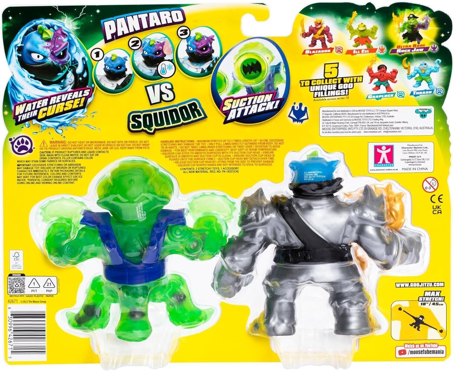 Heroes Of Goo Jit Zu Cursed Goo Sea 2 Pack With Pantaro & Squidor BRAND ...