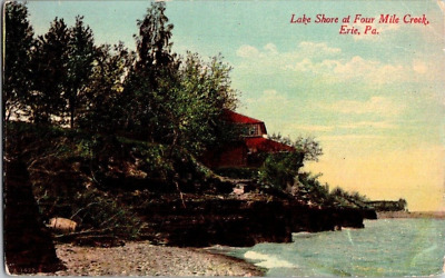 1909. ERIE, PA. LAKE SHORE AT FOUR MILE CREEK. POSTCARD JJ14 | eBay