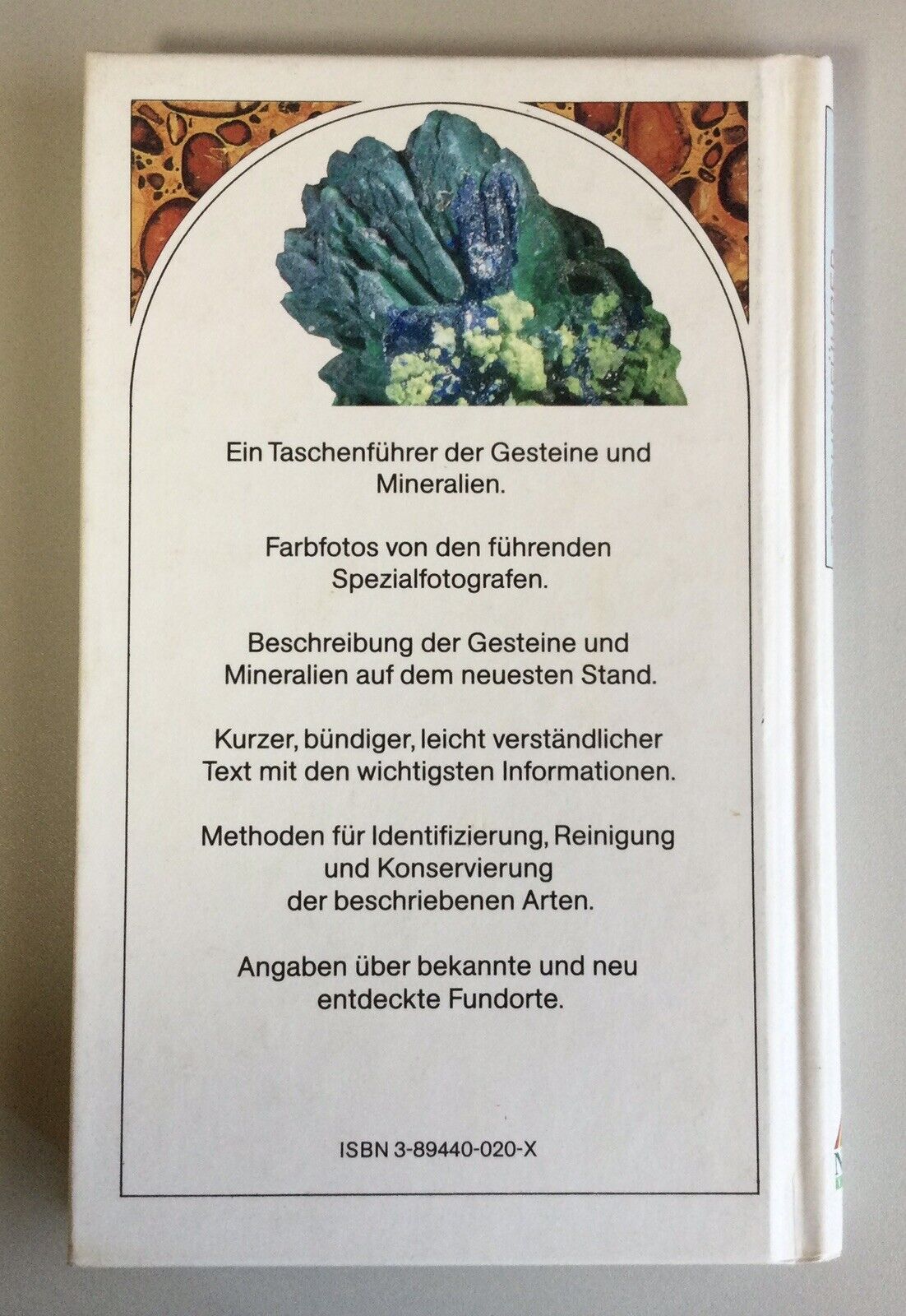 Taschenführer NATUR VERLAG „Gesteine & Mineralien“ ISBN 3-89440-020-X ...