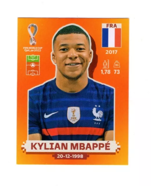 KYLIAN MBAPPE STICKER Panini World Cup Qatar 2022 / Orange Argentina ...