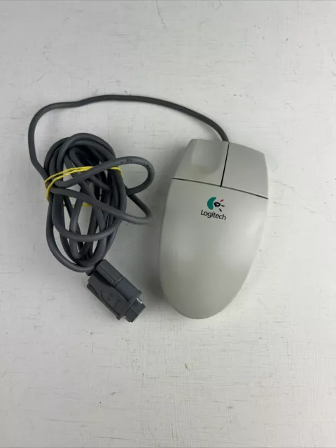 VINTAGE LOGITECH 2-BUTTON Serial Mechanical Ball Mouse M-M34 $19.99 ...