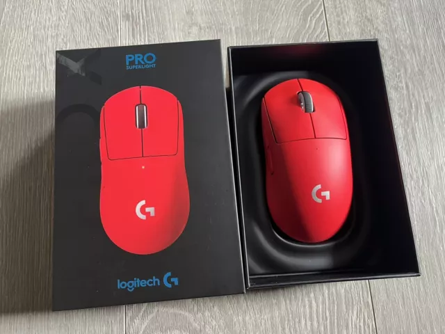 LOGITECH G PRO X Superlight Wireless Gaming Mouse (Red) with Corepad ...