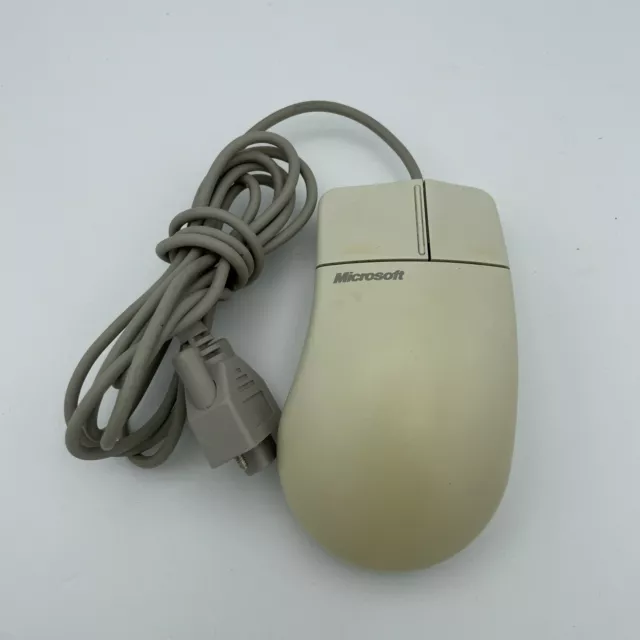 VINTAGE MICROSOFT SERIAL 2.0A Comfort 2 Button Mouse PN 58268 Wired M2 ...