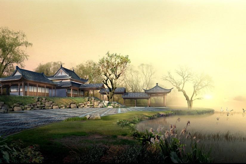 Chinese landscape wallpaper 5 1152x720 Chinese landscape wallpaper .