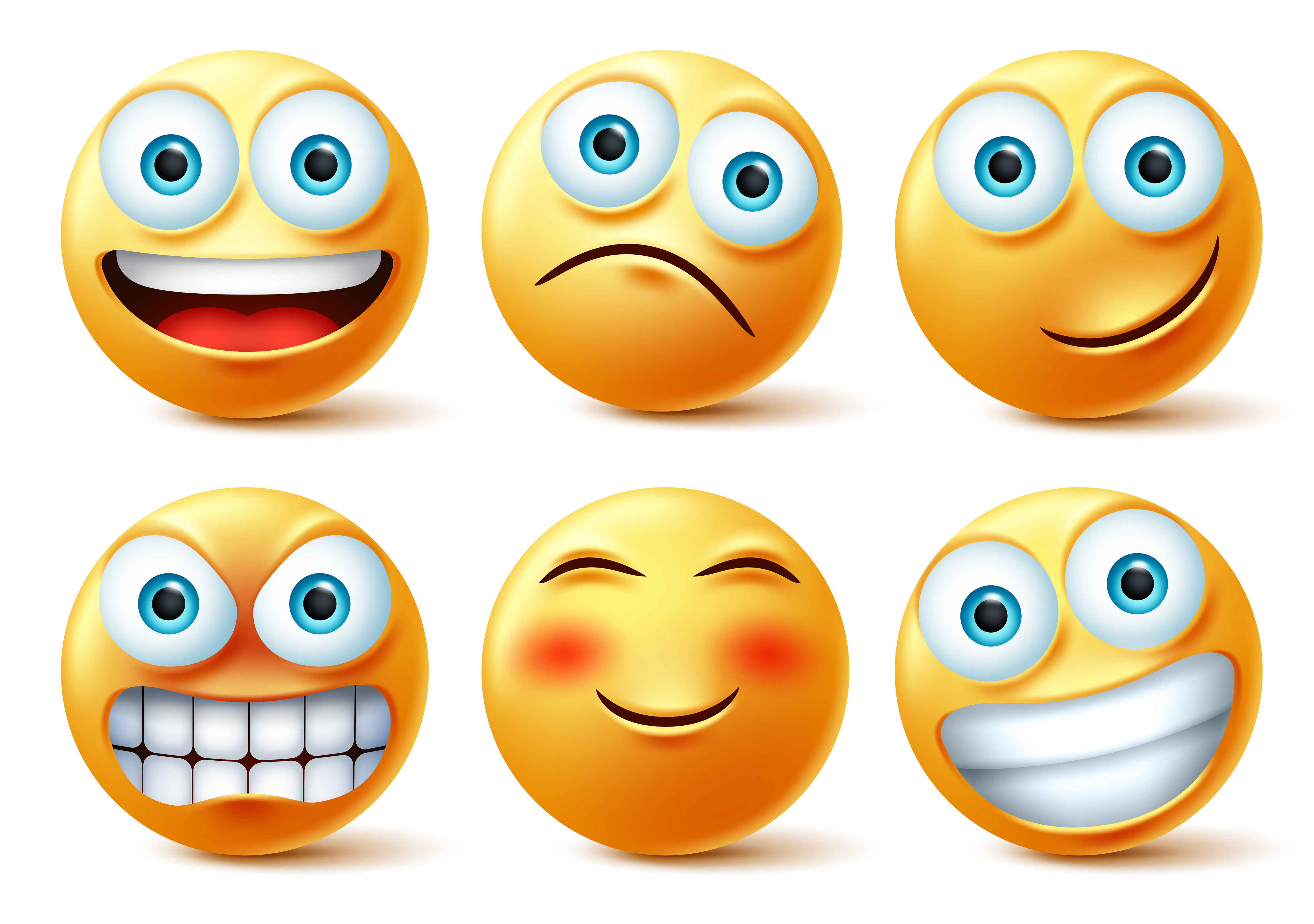 Smiley Smileys Emojis And Emoticons Face Vector Set Smiley Icon Or ...