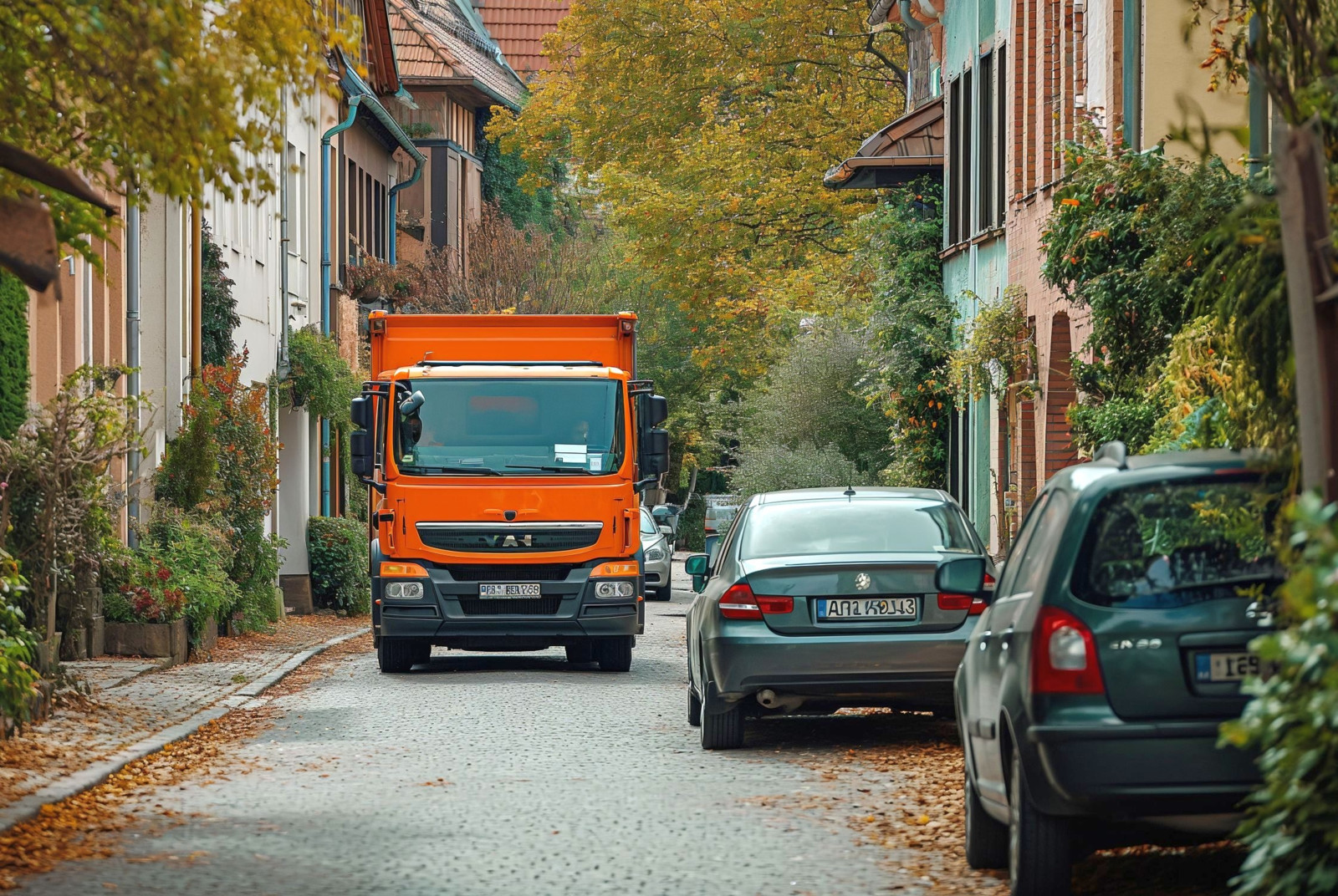 Autofahrer müssen beim Überholen der Müllabfuhr so langsam fahren, dass sie ihr Fahrzeug sofort zum Stehen bringen können.