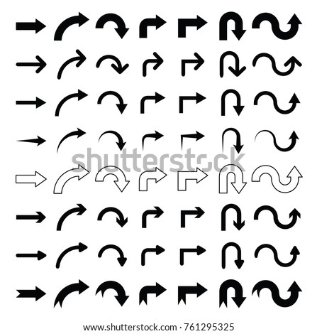 Set of infographic vector arrows.