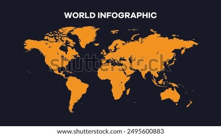 World Map, Very high resolution world map, isolated on white background. Infographic, Flat Earth, Globe similar worldmap icon. annual report, Travel worldwide, map silhouette backdrop.