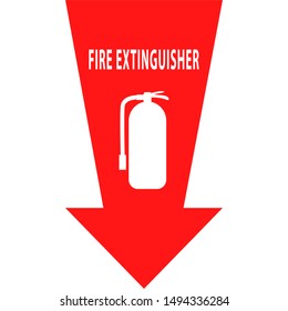 Sign Fire Extinguisher Flat Design Vector Stock Vector (Royalty Free ...