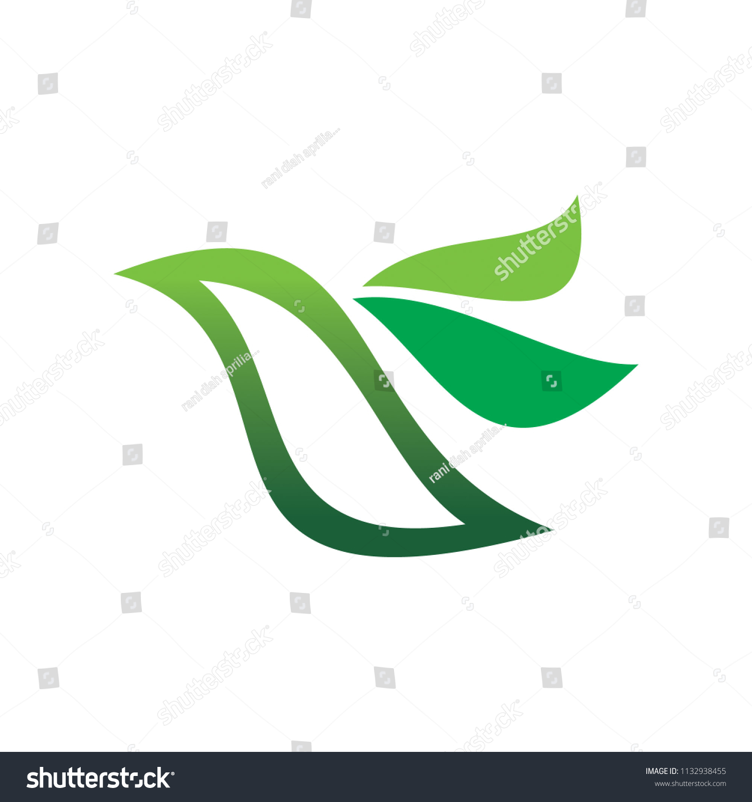 Green Wing Logo Stock Vector (Royalty Free) 1132938455 | Shutterstock