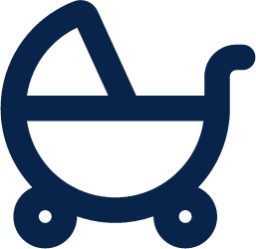 baby carriage line transport icon