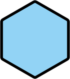 blue hexagon emoji