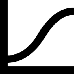 chart bell curve cumulative icon