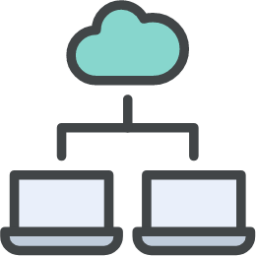 cloud computer network icon