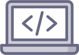 computer laptop code icon