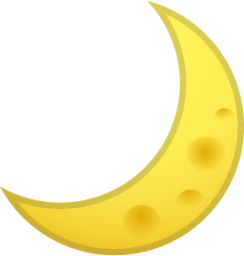 crescent moon emoji