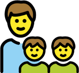 family: man, boy, boy emoji