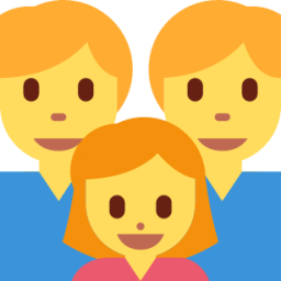 family: man, man, girl emoji