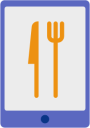 fork knife tablet ipad icon