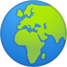 globe showing Europe-Africa emoji