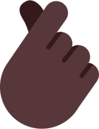 hand with index finger and thumb crossed dark emoji