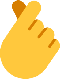 hand with index finger and thumb crossed default emoji