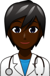 health worker (black) emoji