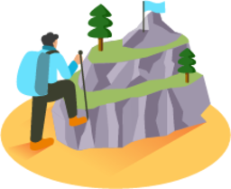 Hiking illustration