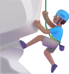 man climbing medium emoji