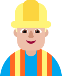 man construction worker medium light emoji