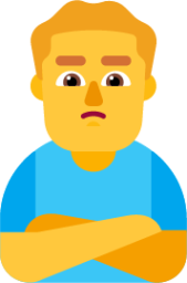 man pouting default emoji