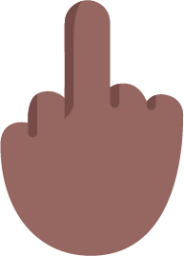 middle finger medium dark emoji