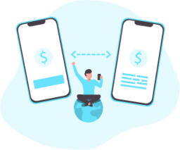 Money transfer illustration