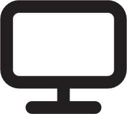 monitor outline icon