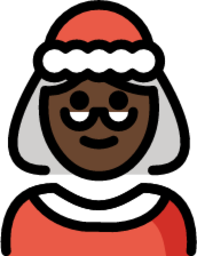 Mrs. Claus: dark skin tone emoji