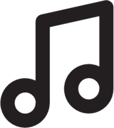 music outline icon