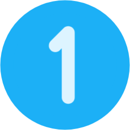 number 1 circle icon