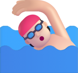 person swimming light emoji