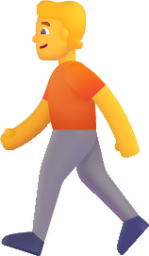 person walking default emoji