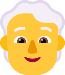 person white hair default emoji