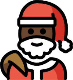 Santa Claus: dark skin tone emoji