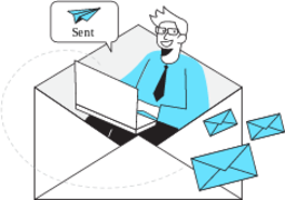 Sending emails illustration