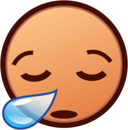 sleepy (yellow) emoji